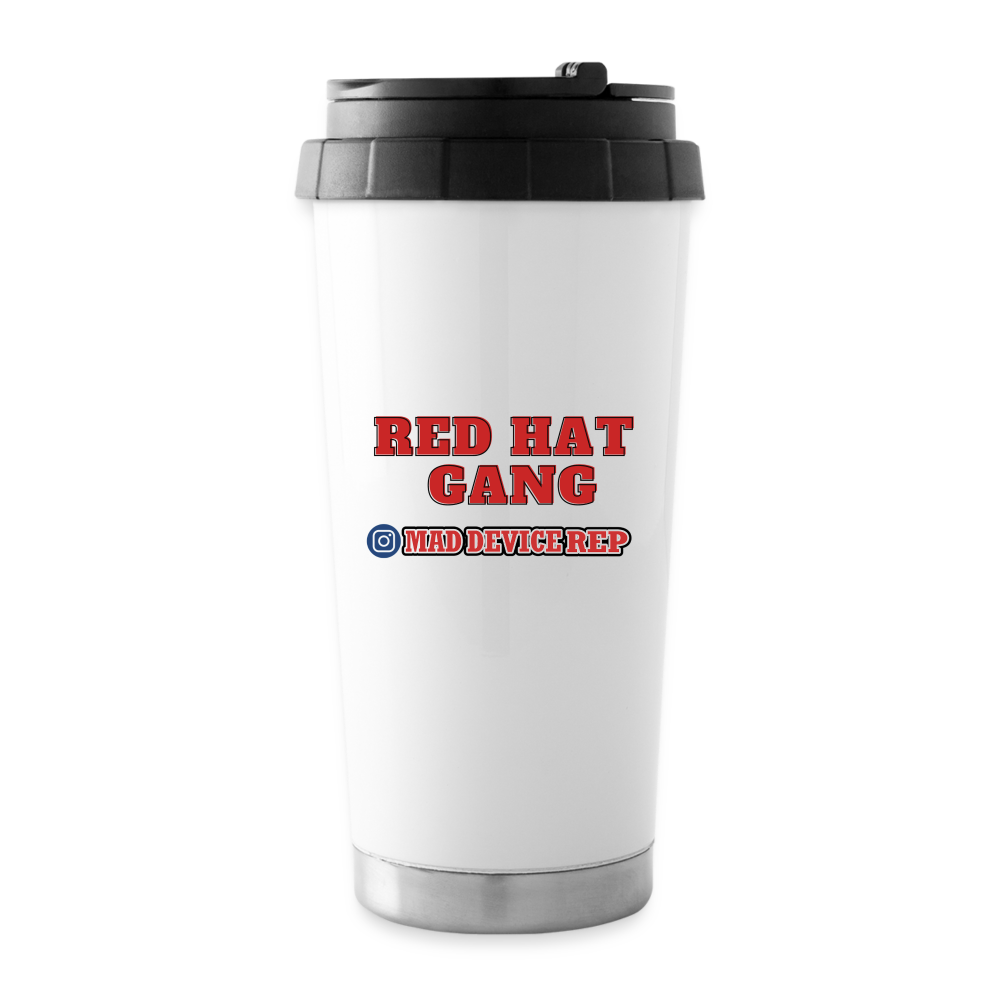 Red Hat Gang Travel Mug - white